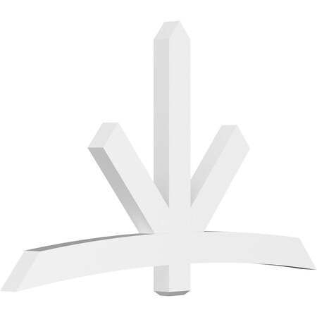 Ekena Millwork Alberta Architectural Grade PVC Gable Bracket, 84"W x 49"H x 4"D x 6"F, 14/12 Pitch GBP084X49X0406ALB00